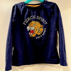 Kiabi long sleeve t-shirt with tiger design size 6 years old